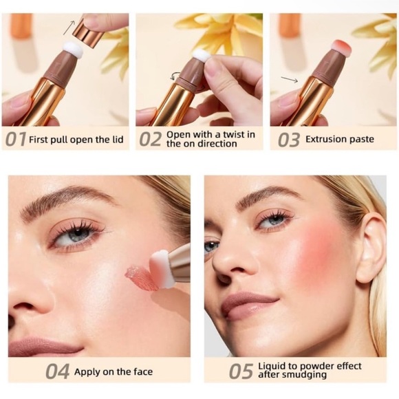 Qibest 2 in 1 Contour Blush Makeup Pen - Picture 3 of 5